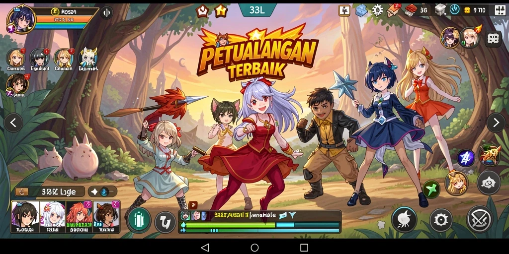 Tampilan gameplay yang seru dari 33L dengan karakter anime ikonik.