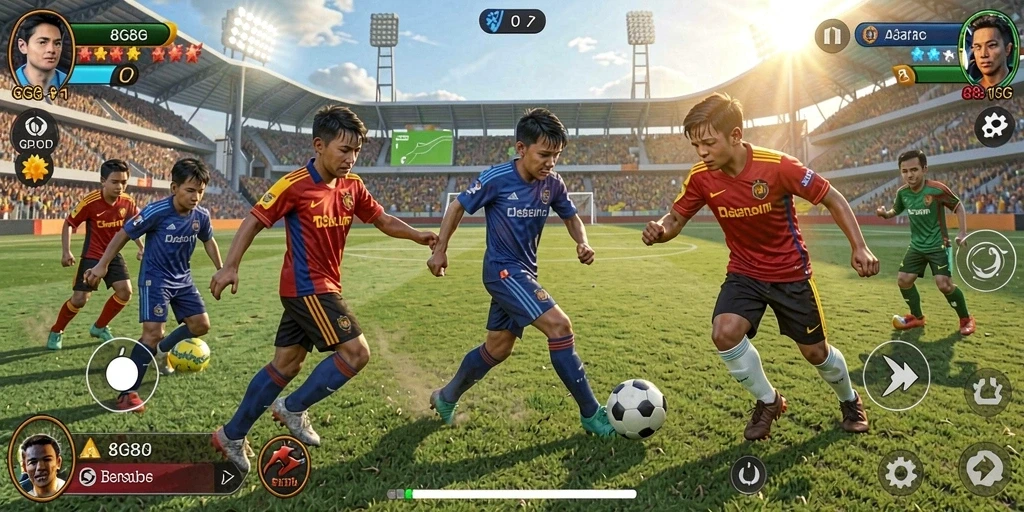 Tampilan gameplay seru di 8G8G dengan aksi olahraga yang memukau.