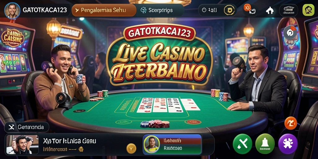 Screenshot gameplay seru GATOTKACA123 dengan dealer langsung.