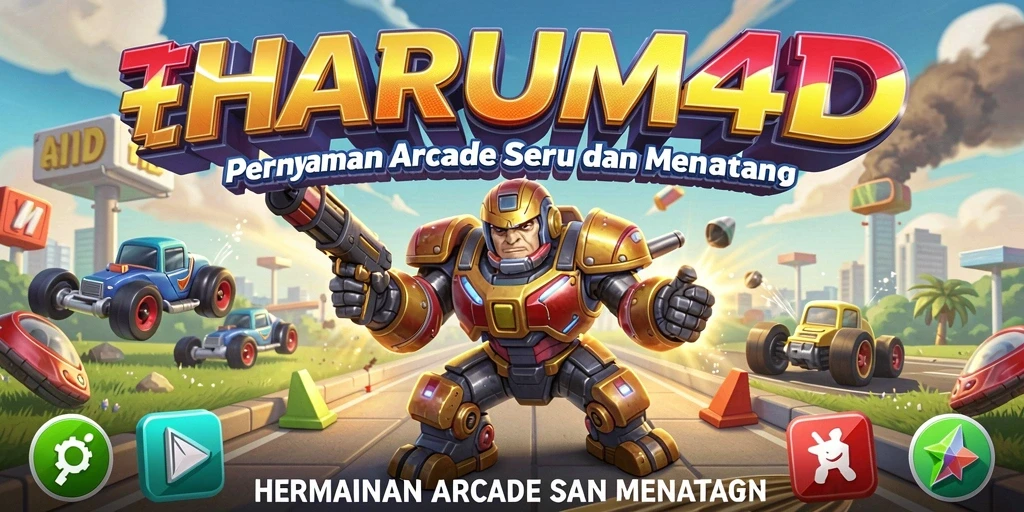 Tampilan gameplay seru dari HARUM4D yang penuh warna dan tantangan.