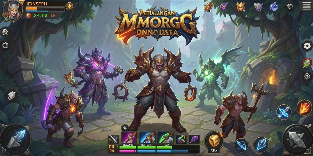 Screenshot gameplay IDNSERU menampilkan petualangan epik dalam dunia MMORPG.