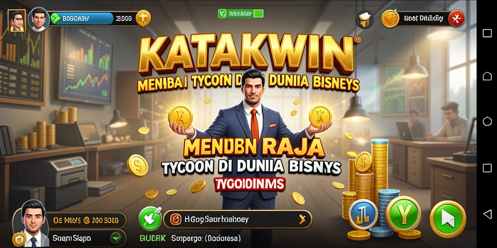 Tampilan gameplay KATAKWIN dengan desain yang menarik dan interaktif.