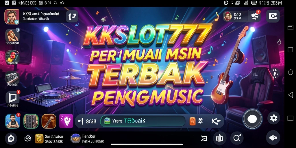 Screenshot gameplay KKSLOT777 menunjukkan momen seru saat bermain musik.