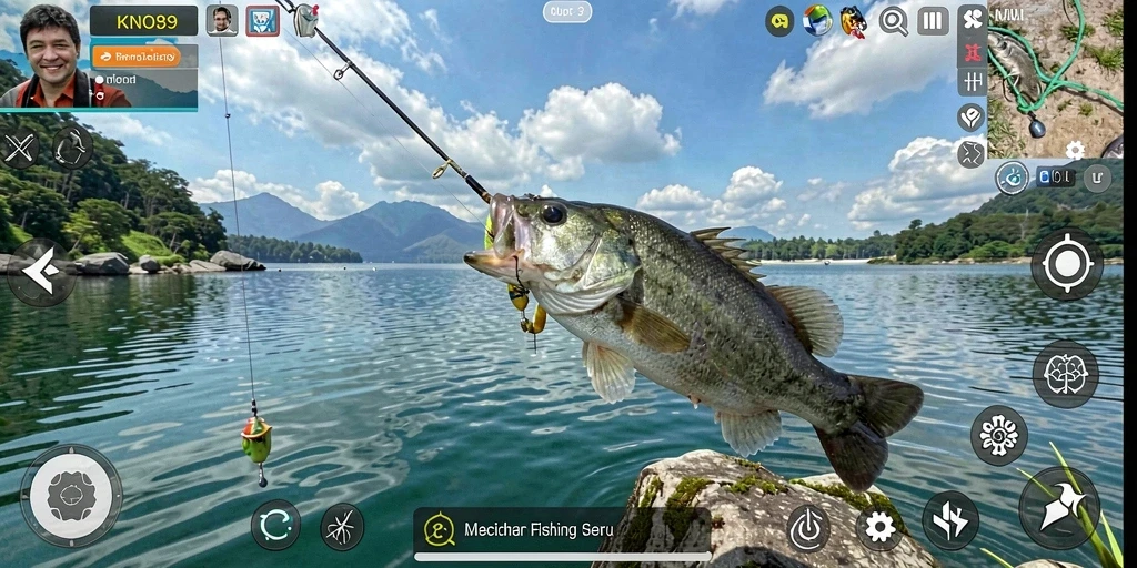 Tampilan gameplay KNO89 yang mengesankan dengan aksi memancing yang seru.