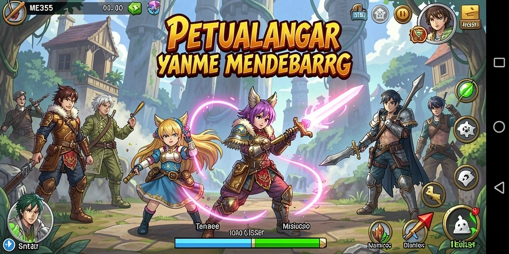 Tampilan gameplay seru dan penuh aksi dalam ME355.