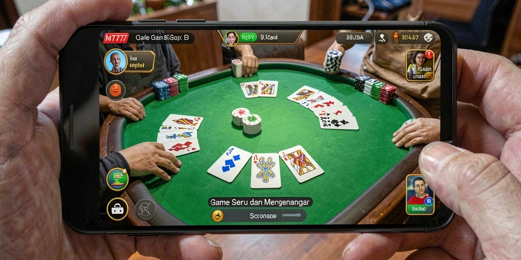 Tampilan gameplay MT777 yang seru dan menarik saat bermain Gaple.