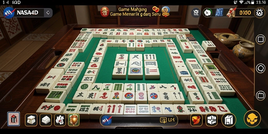 Screenshot gameplay menunjukkan tingkat keseruan dalam permainan Mahjong.