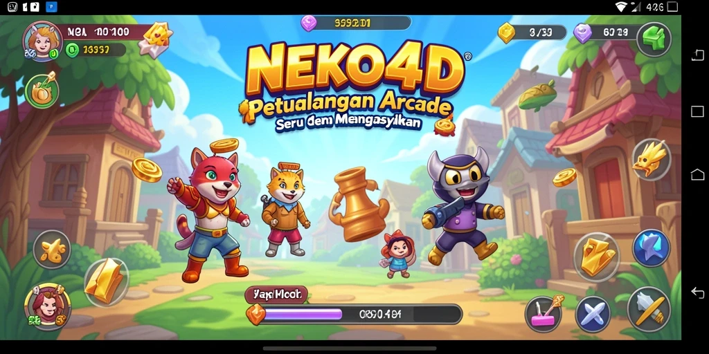 Tangkapan layar NEKO4D menampilkan keseruan gameplay Arcade.