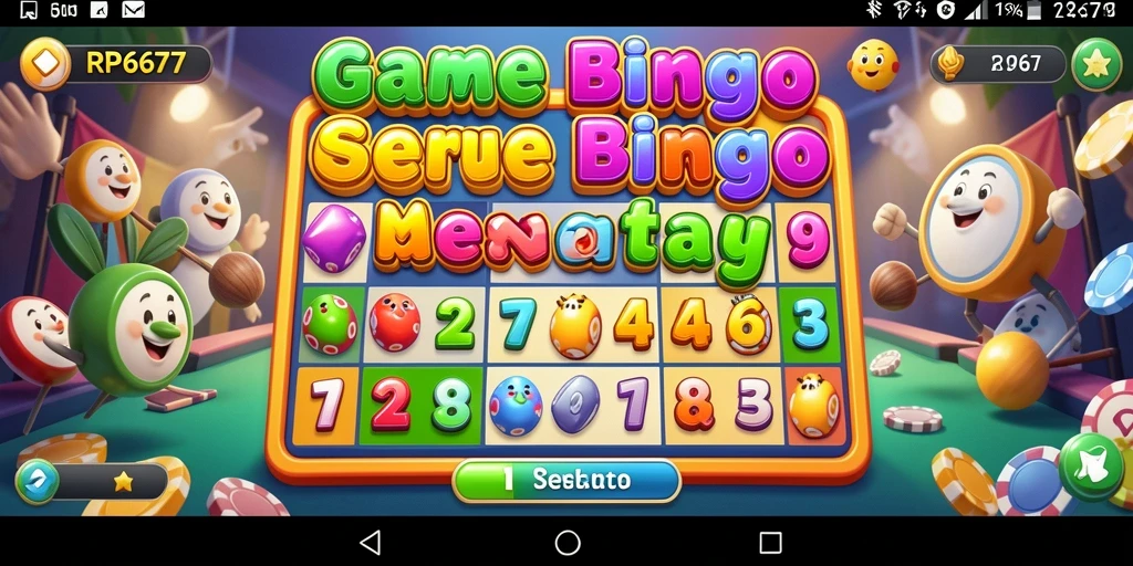 Gameplay Bingo seru RP6677 dengan tampilan grafis yang menarik.