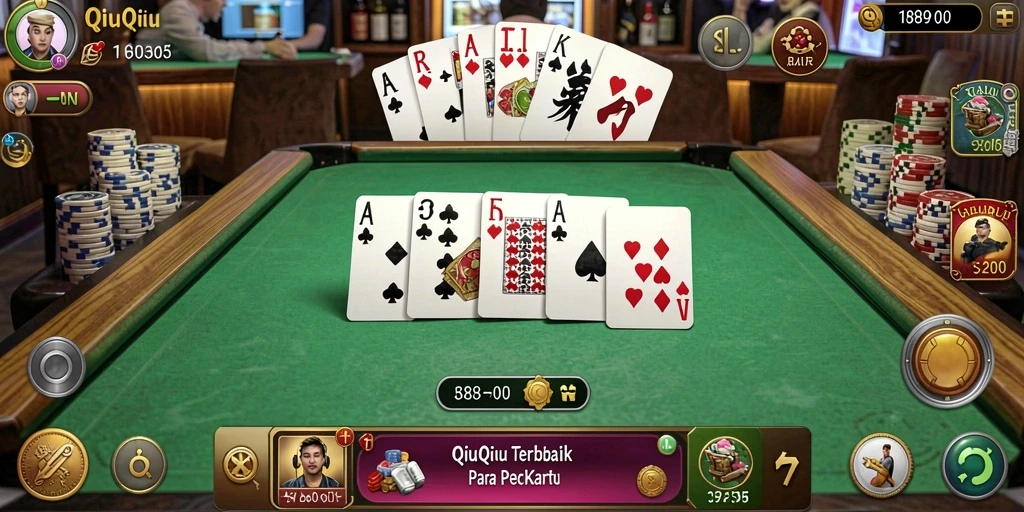 Tampilan menarik dari gameplay QiuQiu di RR89.