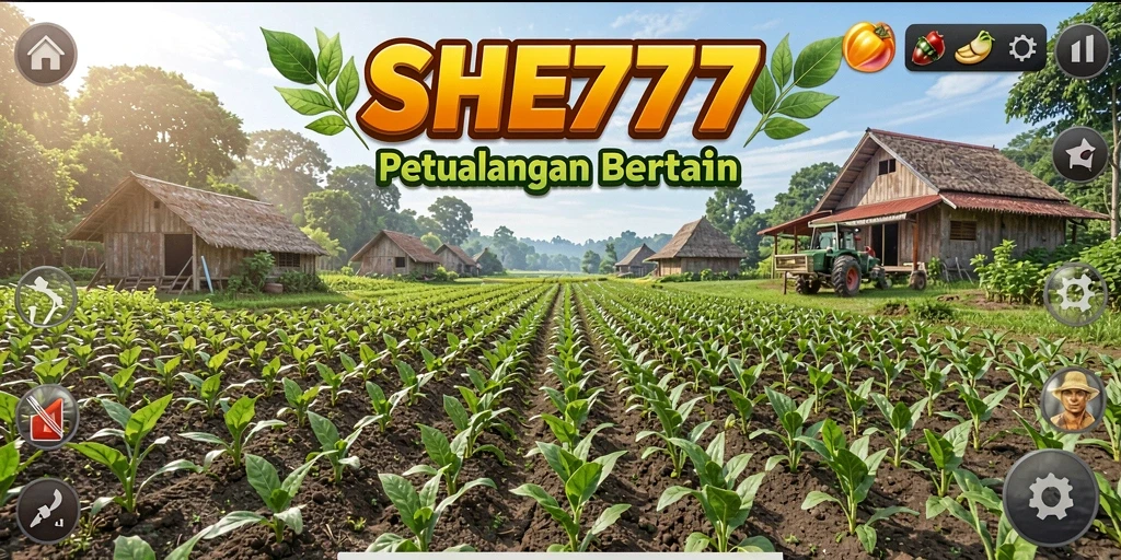 Screenshot gameplay SHE777 yang menampilkan aktivitas bertani yang menarik.