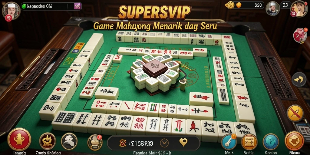 Screenshot gameplay SUPERSVIP menampilkan keseruan bermain Mahjong.