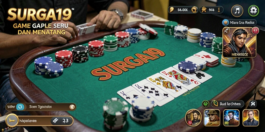 Tampilan gameplay menarik dari game Gaple SURGA19.