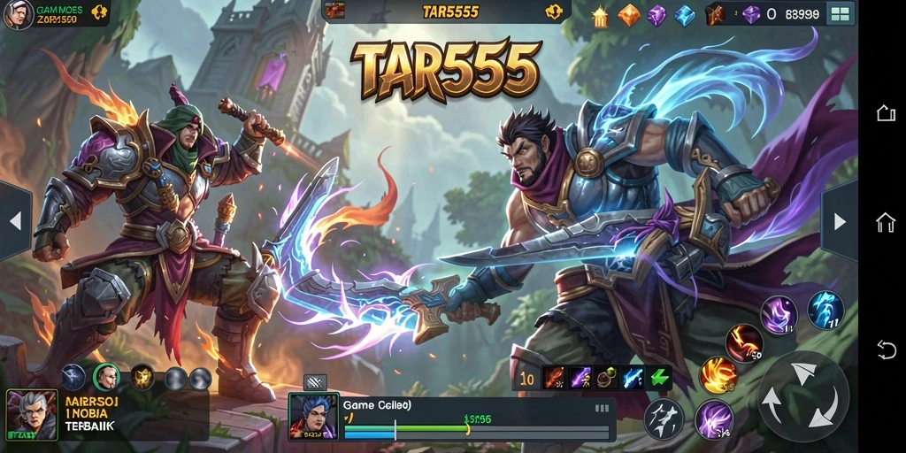 Screenshot gameplay menampilkan aksi seru di TAR555.